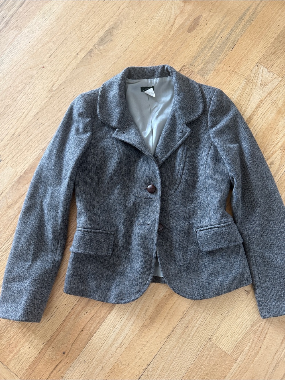 Jcrew factory Wool Blend Gray Tailored Women's Blazer Jacket